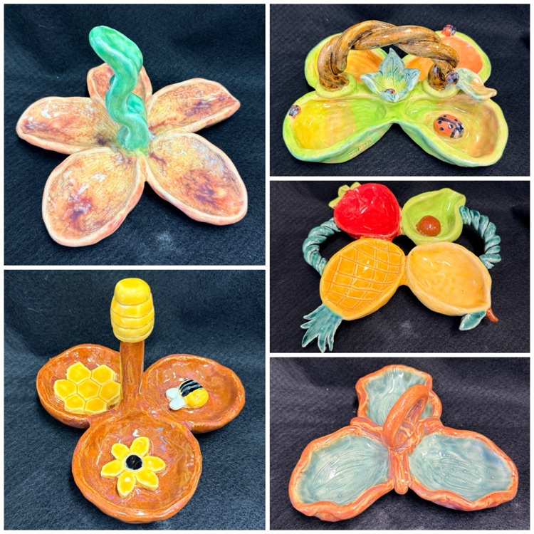 Ceramics 2 students did a beautiful job on their combined pinch platters. 