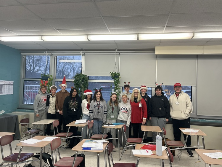 math class showing their school spirit!