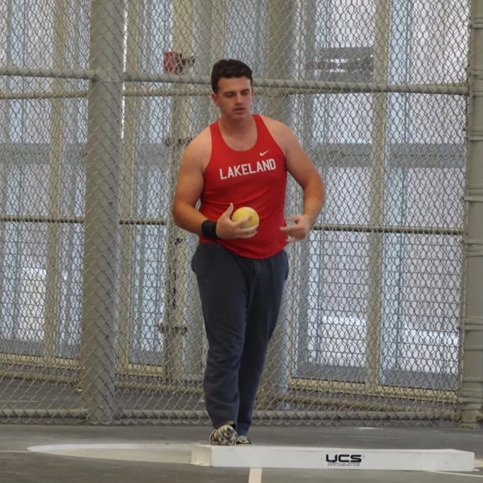 Tom winning shot put