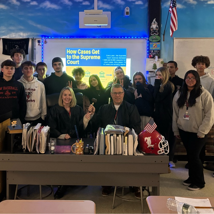 Mrs. Higgins & Mr. Mac living the dream as Supreme Court judges during an article III lecture for U.S. History students. 