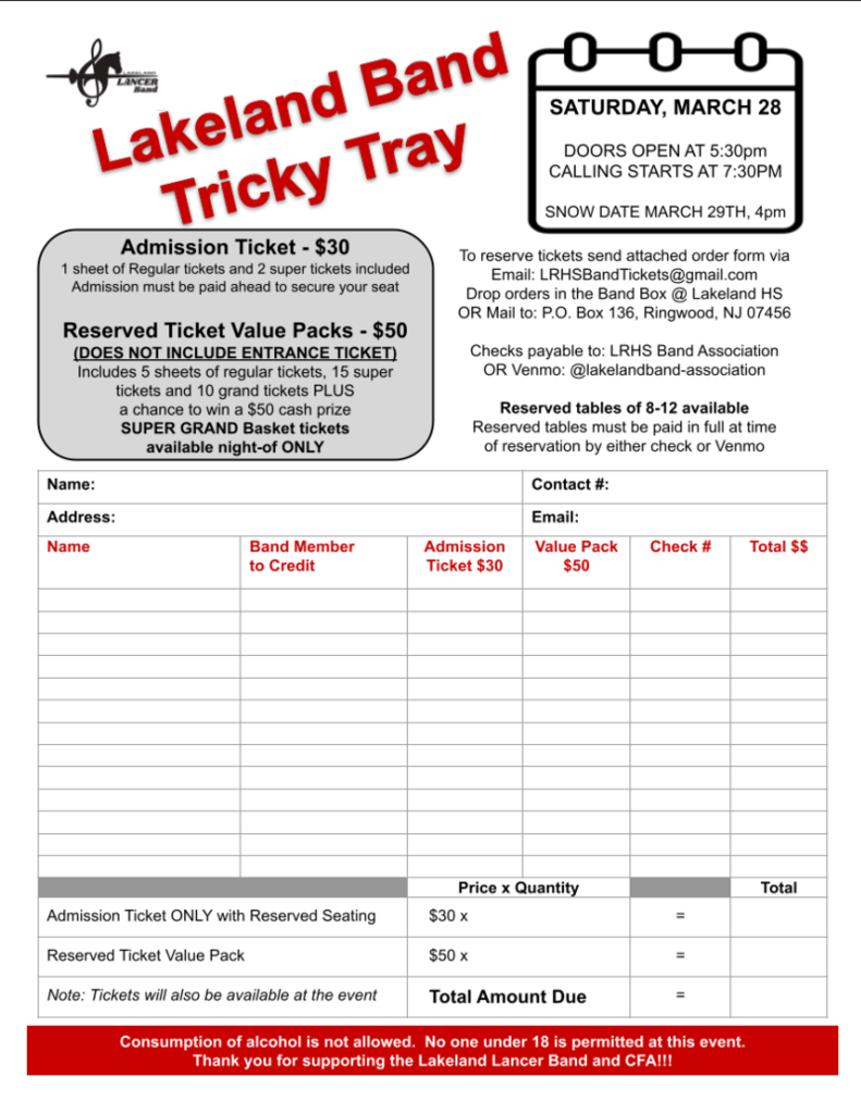 Tricky Tray Page 2