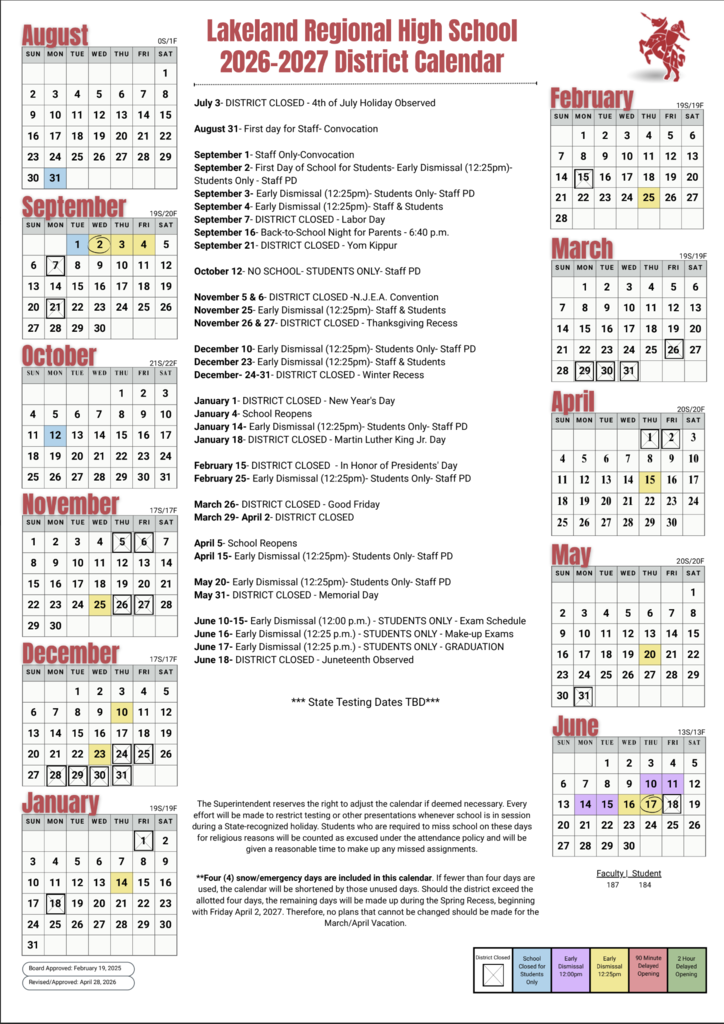 2627 School Calendar