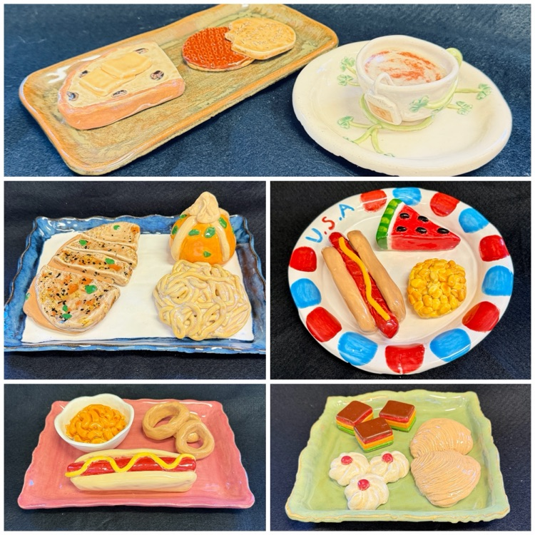 Ceramics 2 students had fun and did an amazing job recreating a plate of food out of clay. This project was inspired by sculptor Claes Oldenburg. 