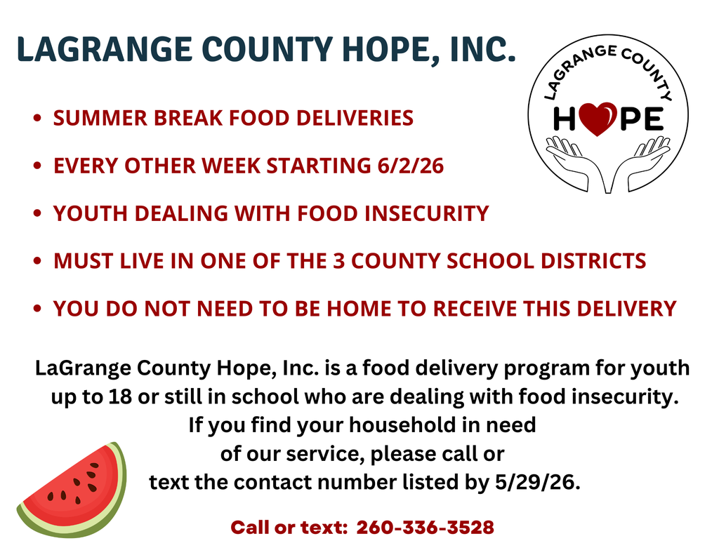 LaGrange Co. Hope Flyer in English