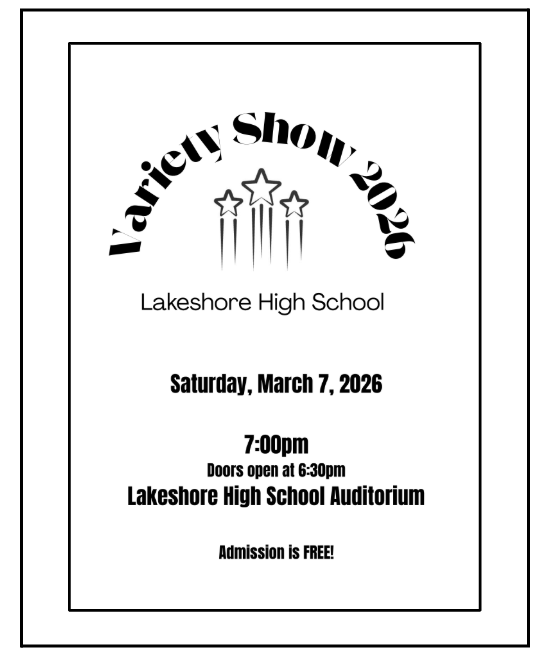 Variety Show March 7 at LHS Auditorium Flyer