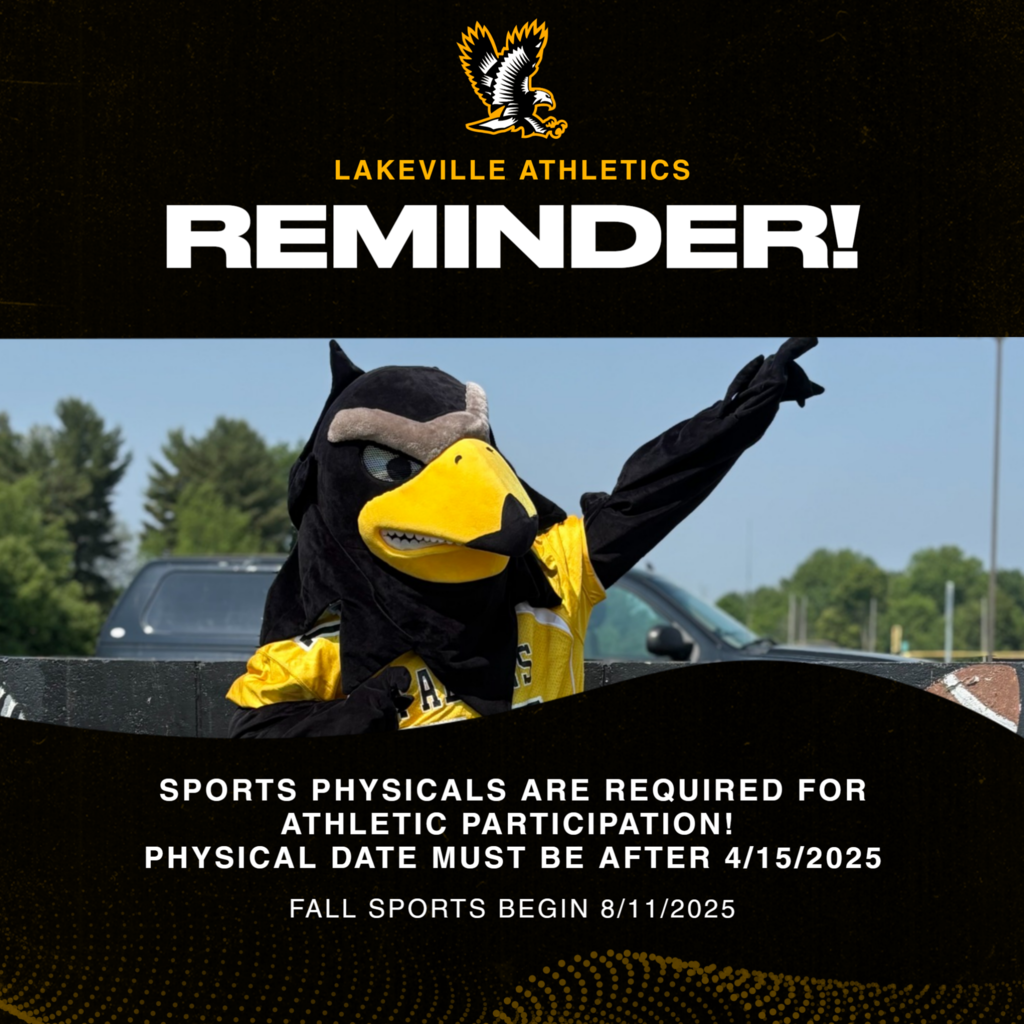 High School Sports begin August 11th! Get your sports physical and submit your Athletic Registration!