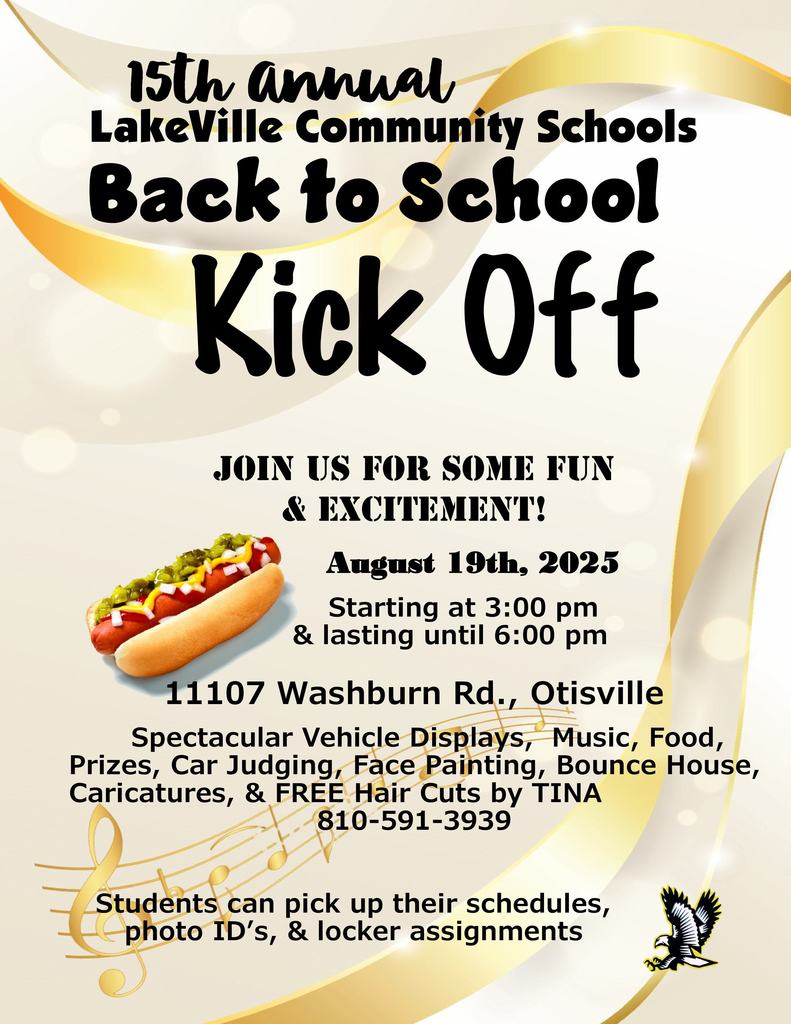 Back To School Kickoff! August 19th 3-6 pm