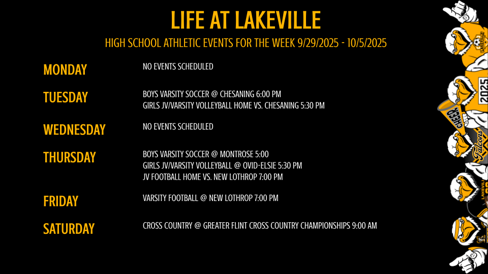 High School Athletics and Events of the Week