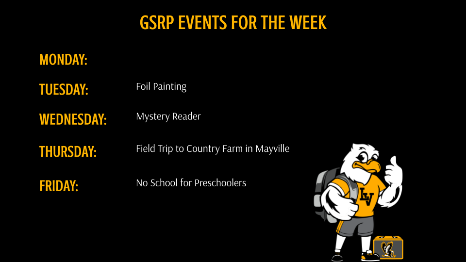 GSRP Events of the Week