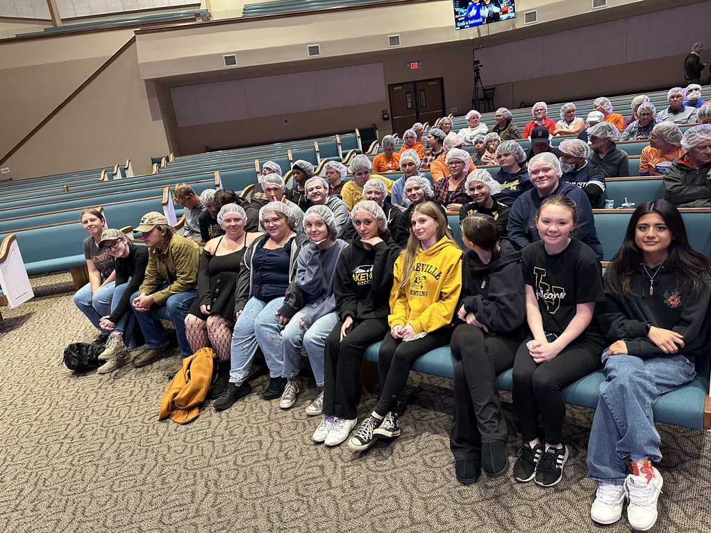 LakeVille Student Volunteers and National Honor Society Members packed enough food to feed 282 children EVERY DAY FOR A YEAR! It is good to be a Falcon!