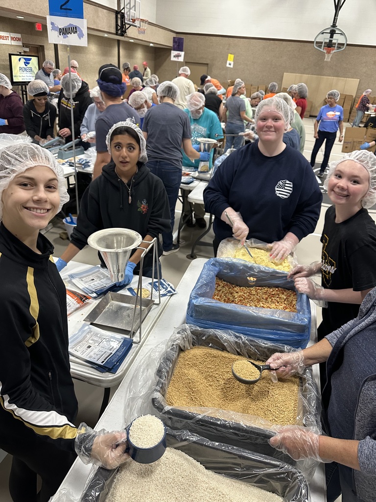 LakeVille Student Volunteers and National Honor Society Members packed enough food to feed 282 children EVERY DAY FOR A YEAR! It is good to be a Falcon!