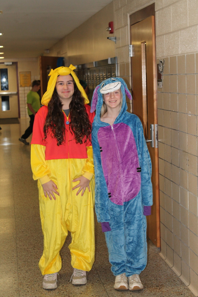 It's HOMECOMING WEEK!  Middle Schoolers have spirit!  PJ Day and Character Day!
