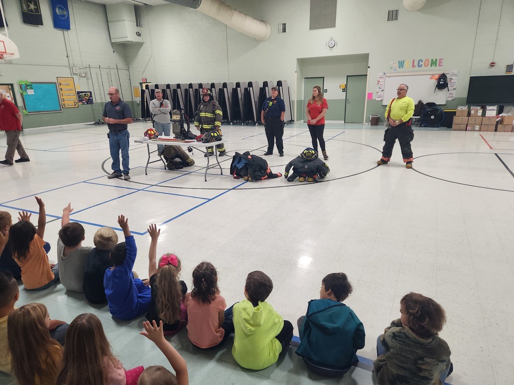 The local fire departments visited to educate elementary students about fire safety through an engaging fire prevention assembly.