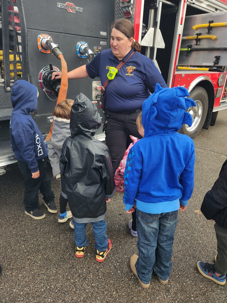 The local fire departments visited to educate elementary students about fire safety through an engaging fire prevention assembly.