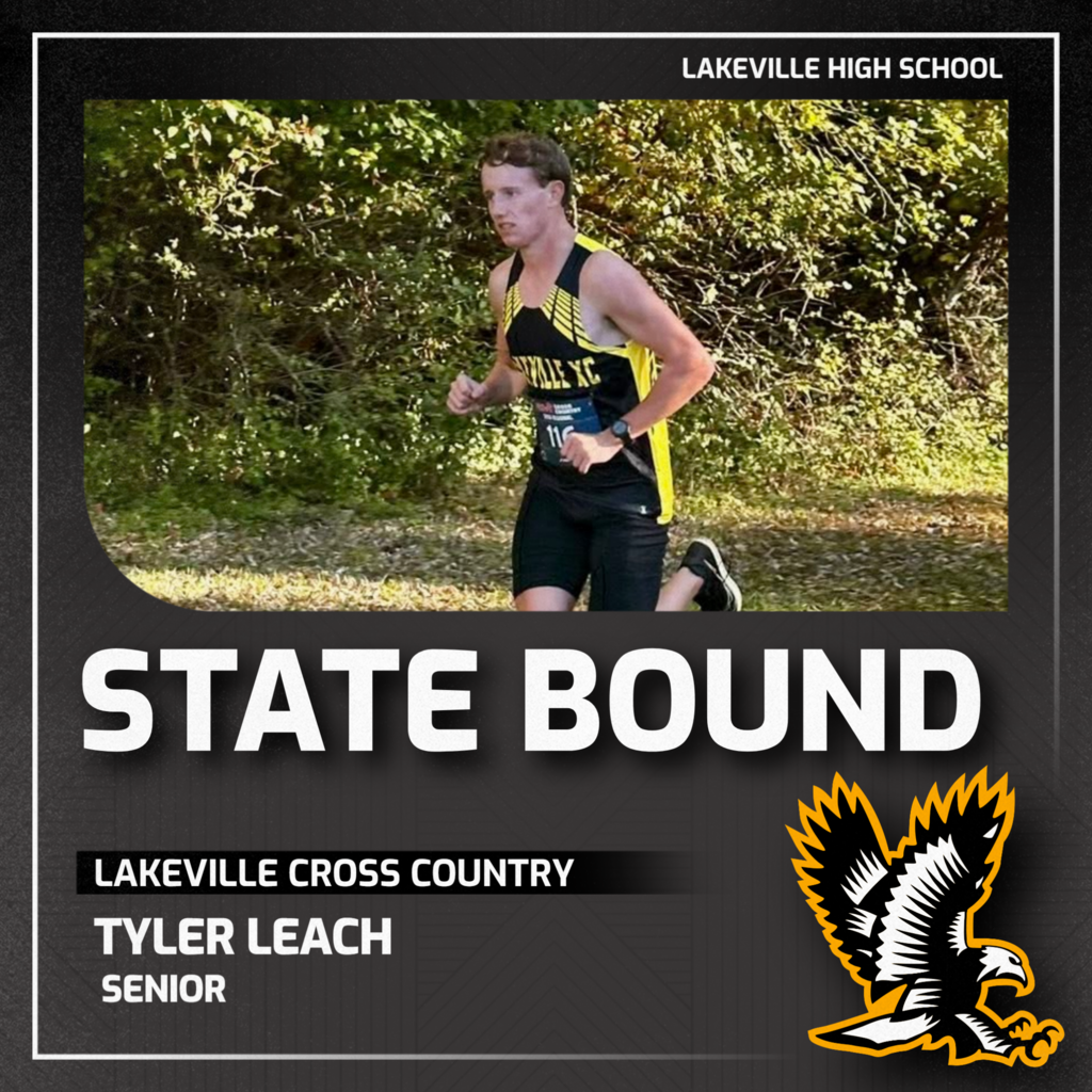 FALCON NATION!  TYLER LEACH IS STATE BOUND!  CONGRATULATIONS Tyler Leach on your 3rd place finish at Regionals with a time of 16:38