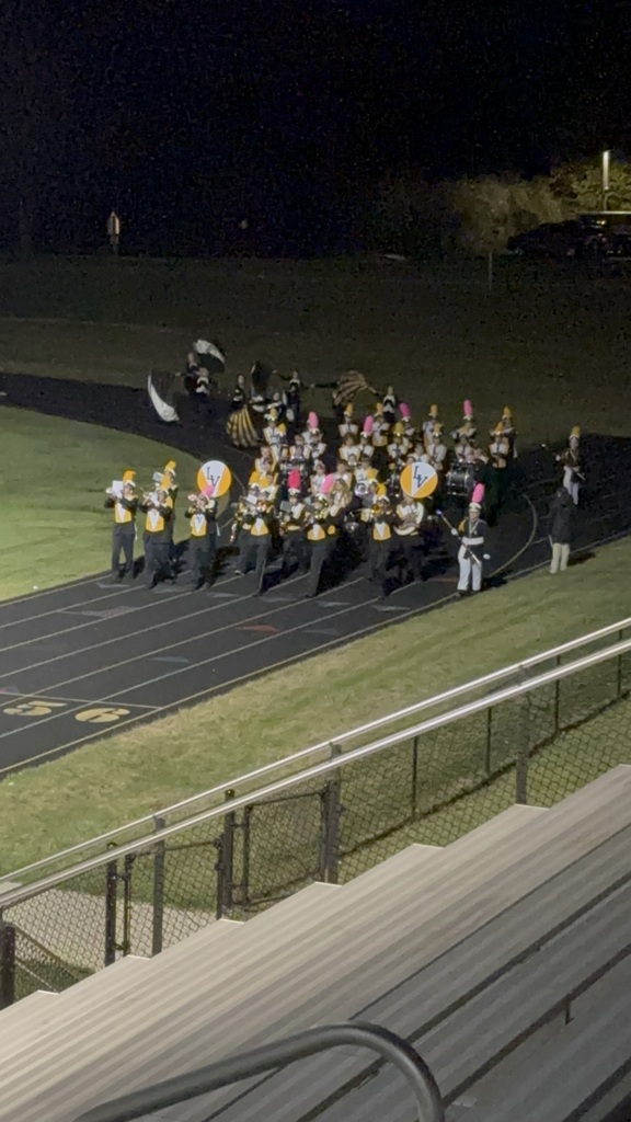 Last night, the LakeVille Marching Band hosted it's Fall Review.  There was wonderful music from the Band and great entertainment from our Color Guard and Baton Twirlers.  We also honored our seniors at their last Marching event.