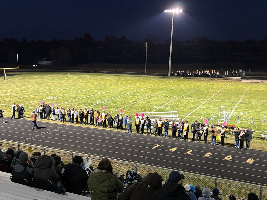 Last night, the LakeVille Marching Band hosted it's Fall Review.  There was wonderful music from the Band and great entertainment from our Color Guard and Baton Twirlers.  We also honored our seniors at their last Marching event.