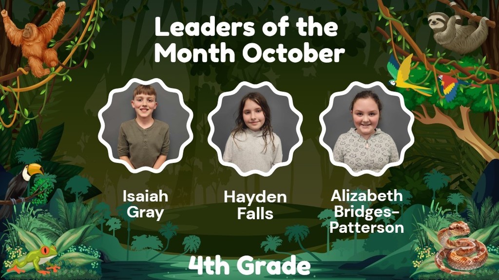 Columbiaville Elementary Leaders of the month for October!