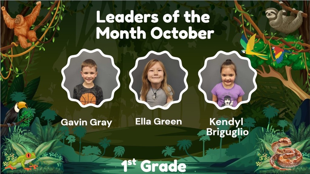 Columbiaville Elementary Leaders of the month for October!