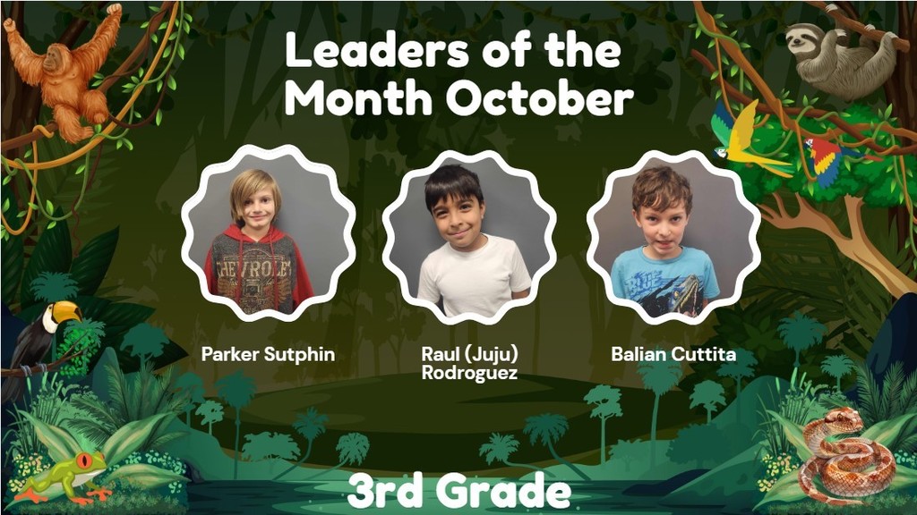 Columbiaville Elementary Leaders of the month for October!
