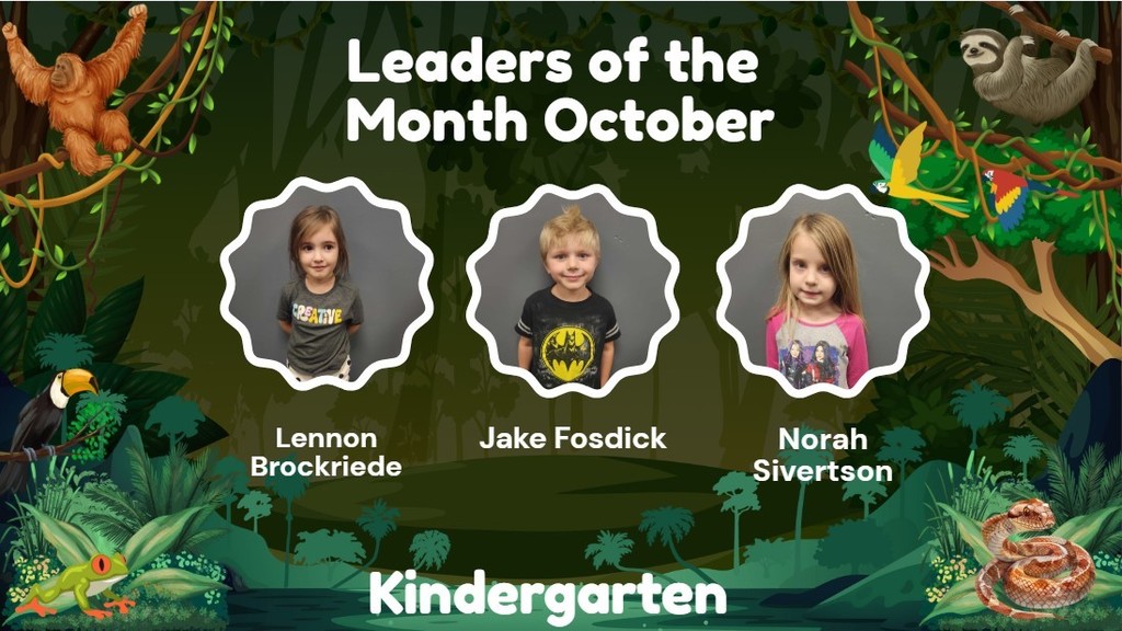 Columbiaville Elementary Leaders of the month for October!
