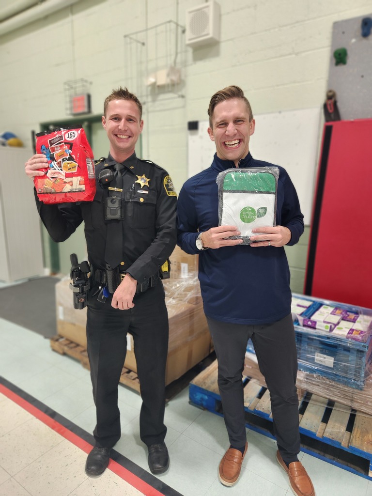 Genesee County sheriff's department partnered with KROGER and came to "stuff the lunch box" with all the students at Columbiaville Elementary! 