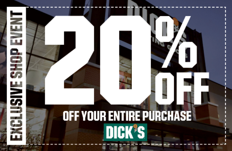 MHSAA has provided LakeVille with a 20% off your entire purchase coupon at Dick's Sporting Goods.  Valid In-Store Only 11/7/2025 - 11/10/2025