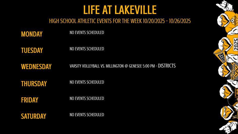 High School Athletics and Events of the Week 