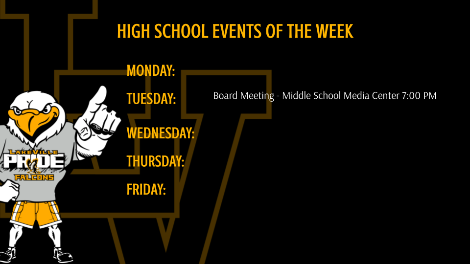 High School Events and Athletics of the Week