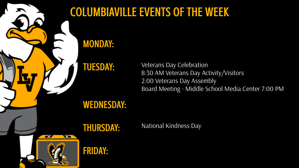 Columbiaville Events of the Week