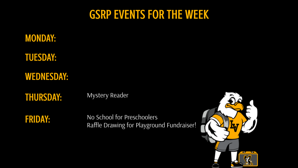 GSRP Events of the Week