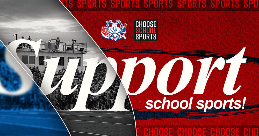 SUPPORT SCHOOL SPORTS! When you attend athletic events, you're not just buying a ticket.  You're supporting the MISSION of school sports! You're helping our student-athletes THRIVE! You're investing in the NEXT GENERATION of leaders for our community! #ChooseSchoolSports