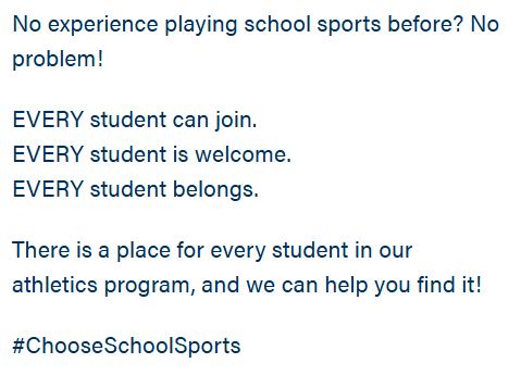 SUPPORT SCHOOL SPORTS!