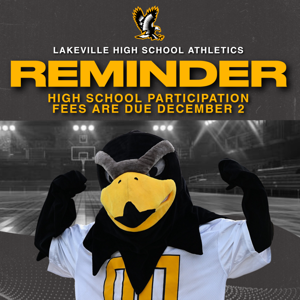 High School Athletic Participation Fees due December 2nd!