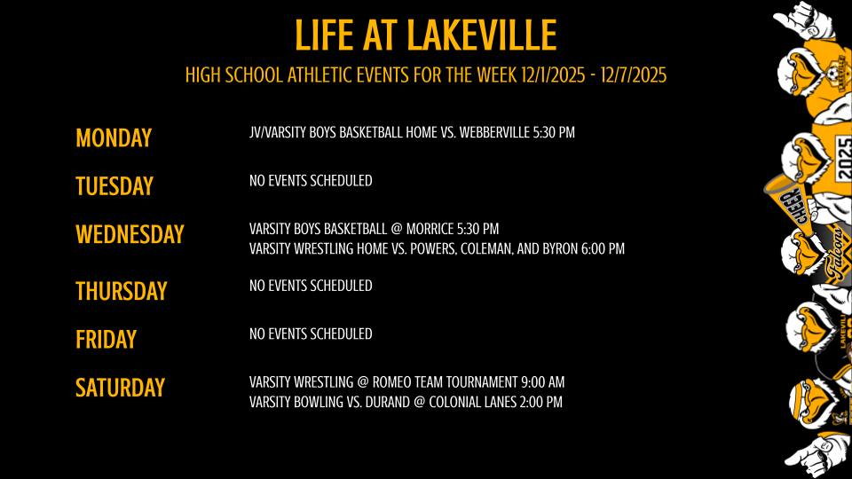 High School Athletics and Events of the Week