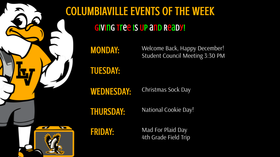 Columbiaville Events of the Week