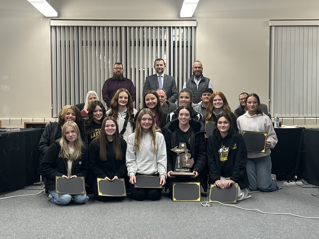 Varsity Volleyball was recognized by the Board of Education on Tuesday, November 23, 2025, for their district championship.