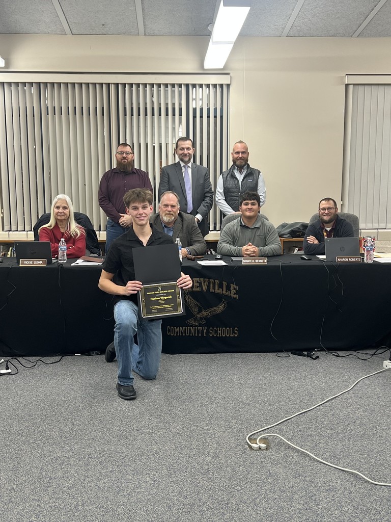 Four All District Varsity Soccer players were recognized at the Board of Education Meeting on November 26, 2025. The honorees are Hudson Wygonik, Max Hook, Manuel Zuniga-Padilla, and Alexander Terwilliger (not pictured).