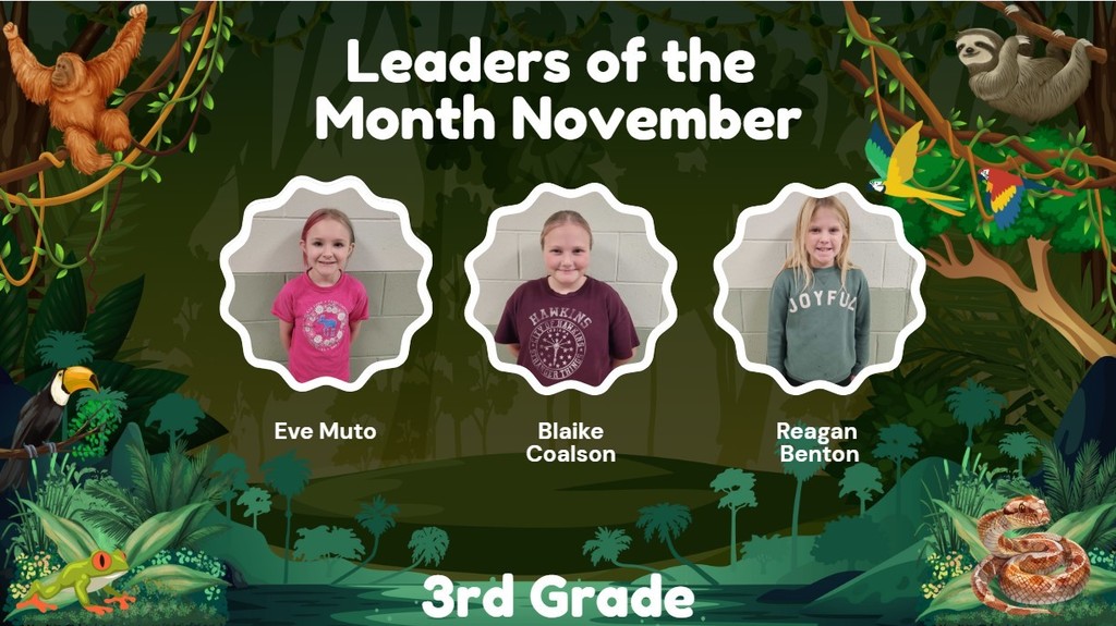 Columbiaville Elementary Leaders of the month for November!