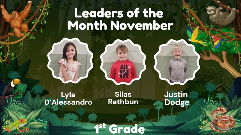 Columbiaville Elementary Leaders of the month for November!