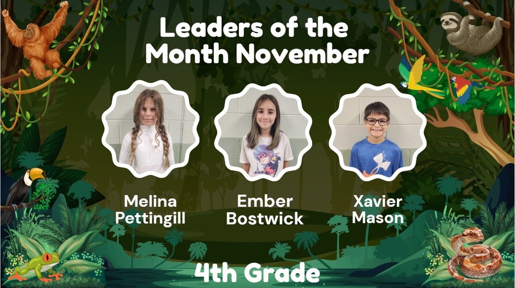 Columbiaville Elementary Leaders of the month for November!