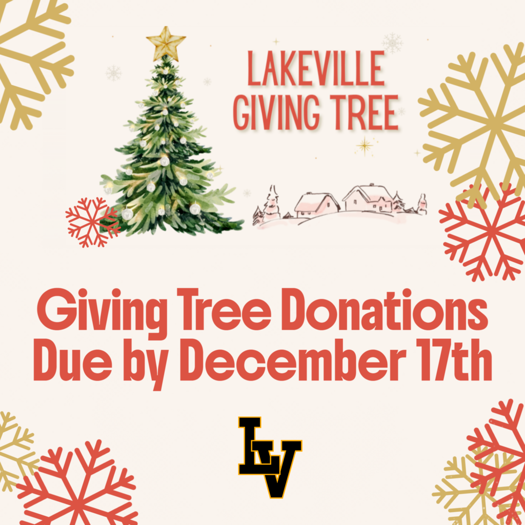 LakeVille Giving Tree donations due by December 17th!