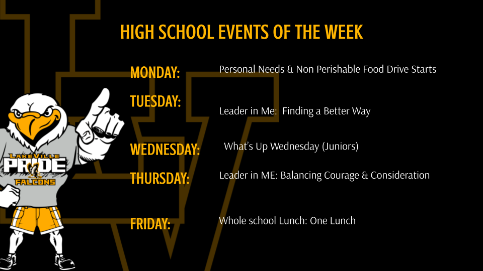 High School Athletics and Events of the Week