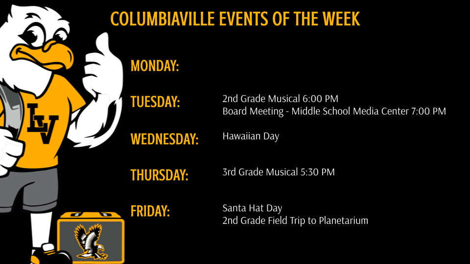 Columbiaville Events of the Week