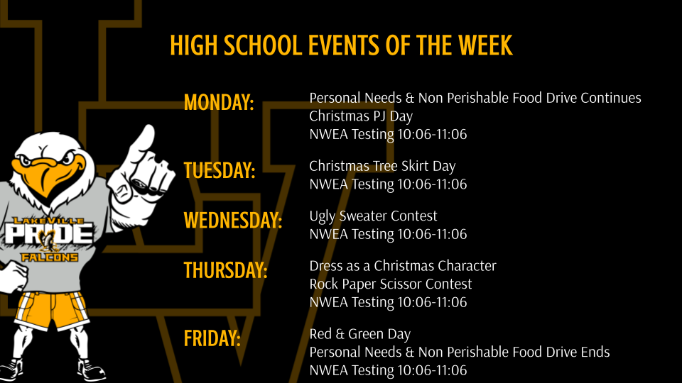 High School Athletics and Events of the Week