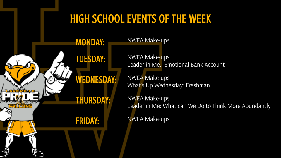 High School Athletics and Events of the Week