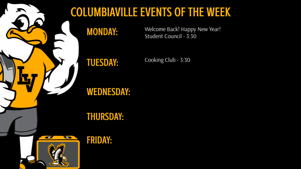 Columbiaville Events of the Week