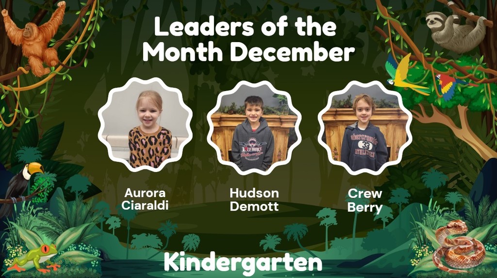 Columbiaville Elementary December Leaders of the Month