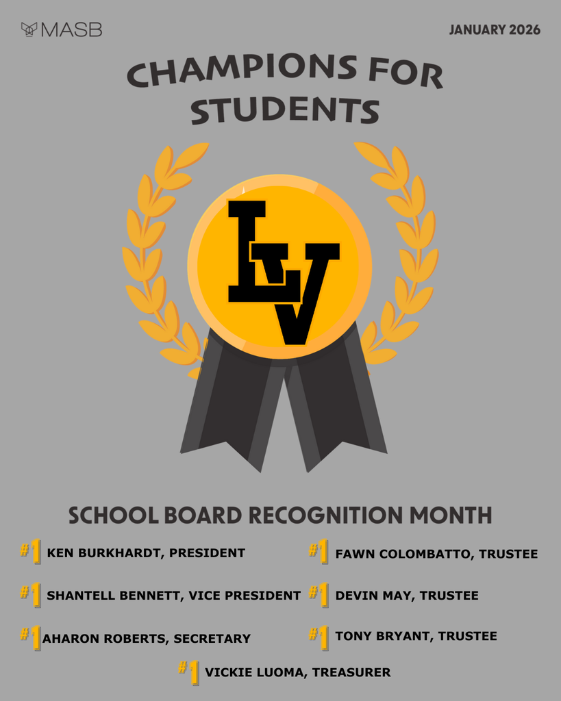 January is Board of Education Recognition Month, and we are proud to recognize the dedicated members of our Board of Education. Their leadership, commitment, and countless hours of service help guide our district forward and ensure the best possible opportunities for our students. Thank you for your vision, support, and unwavering dedication to our schools.