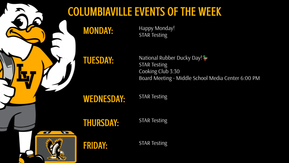Columbiaville Events of the Week